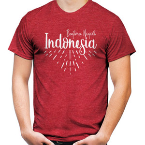 Kaos Bagimu Negeri Indonesia Merah Misty