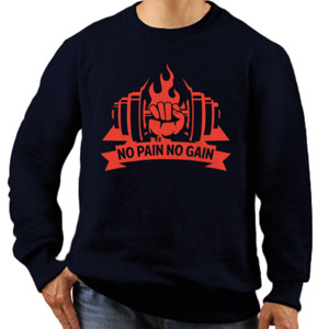 Jaket Sweater Motivasi Q012 - No Pain No Gain