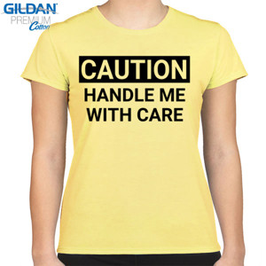 Kaos Kaos Caution Handle Me With Care Kuning