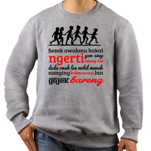 Jaket Sweater Bijak Jawa | SESOK AWAKMU BAKAL NGERTI (JAH-001)