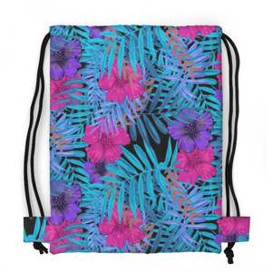 Tas Serut Fullprint Blue floral