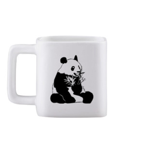 Mug Kotak 3 Panda Lucu