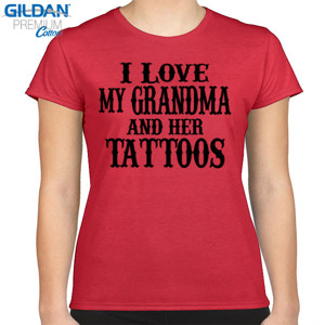 Kaos I Love My Grandma and Her Tattoos