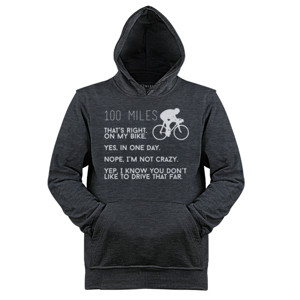 Jaket Hoodie 100 Miles Funny Bike