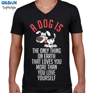 Kaos DOG LOVES YOU MORE THAN YOU LOVE YOURSELF