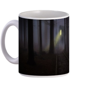 Mug Foggy Mist Forest Trees Spooky