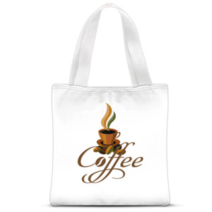 Tas Tote Fullprint Coffee