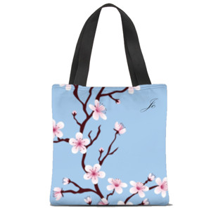 Tas Tote Fullprint Bunga Sakura