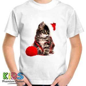 Kaos Xmas Cat Cute