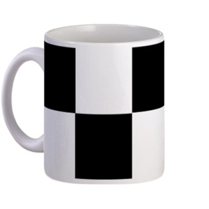 Mug Kotak Hitam Putih
