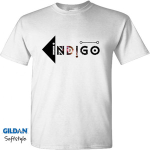 Kaos Kaos Putih Pria Polos logo INDIGO