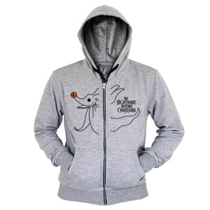 Hoodie Zipper The Nightmare Before Christmas Flaying Ghost White