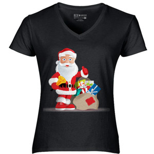 Kaos santa klaus dan hadiah