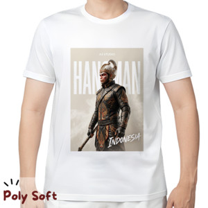 Kaos Kaos Hanoman Poly Soft White T-Shirt