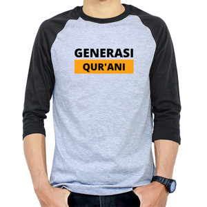 Kaos Raglan Generasi Qurani Black/Yellow