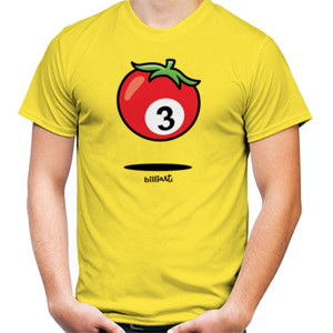 Kaos Shirt | billiArt | ball #3 Tomato