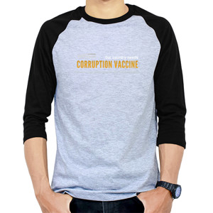 Kaos Raglan Corruption Vaccine 