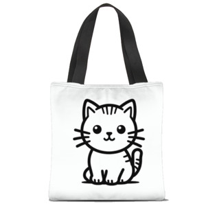 Tas Tote Fullprint Totebag coloring Cat