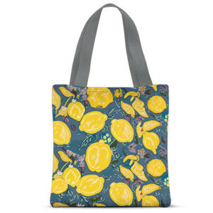 Tas Tote Fullprint Pohon Jeruk di Musim Semi