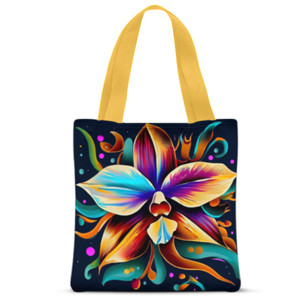 Tas Tote Fullprint Bunga Angrek