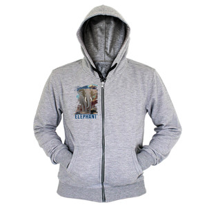 Hoodie Zipper Elephant T-Shirt Design