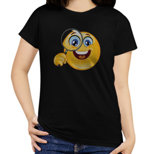 Kaos Baju Kaos Distro Emoticon Magnifying glass