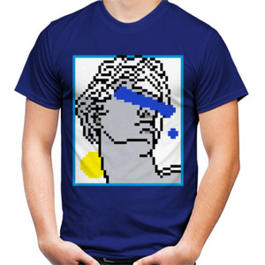 Kaos Pixel Statue T-shirt