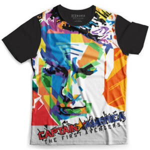 Kaos Fullprint WPAP Captain America