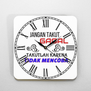 Jam Dinding MOTIVASI JANGAN TAKUT GAGAL