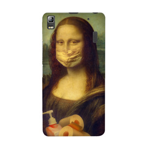 monalisa pakai masker Casing HP