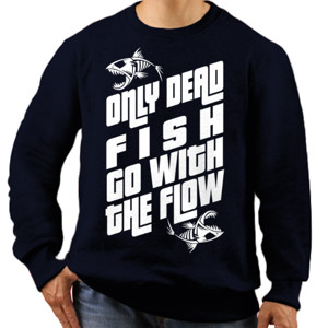 Jaket Sweater ONLY DEAD FISH GO WITH THE FLOW 2