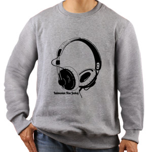 Jaket Sweater INDONESIAN DISC JOCKEY BLACK WHITE