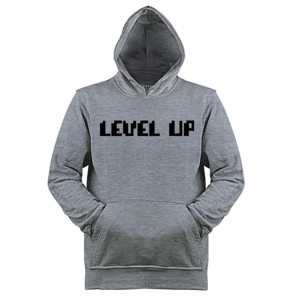 Jaket Hoodie LEVEL UP Black