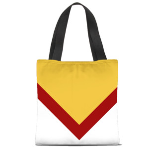 Tas Tote Fullprint Pola Kuning - Merah