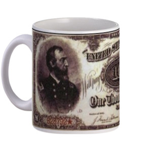 Mug Motif Uang Kuno $1000 Tahun 1891