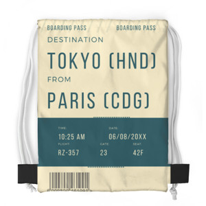 Tas Serut Fullprint Tas Serut Boarding Pass