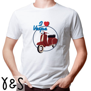 Kaos Cowok i Love Vespa