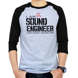 Kaos Raglan i'm sound engineer 