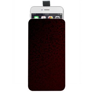 Sarung HP Pouch Kulit Abstrak Merah