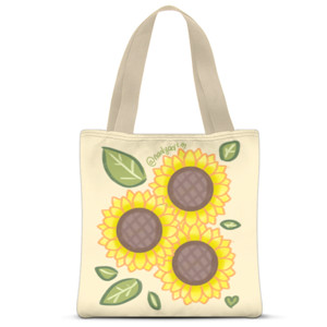 Tas Tote Fullprint Sunflower
