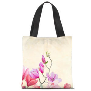 Tas Tote Fullprint Bunga yang anggun