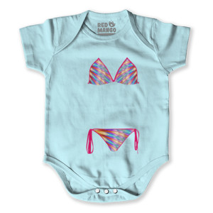 Baby Jumper Bikini Multiwarna Dengan Lis Merah