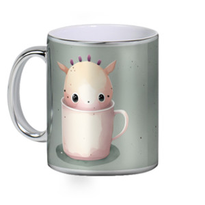 Mug Silver Cute Monster in A Mug 1