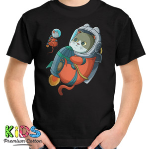 Kaos Astronot Kucing dan tikus