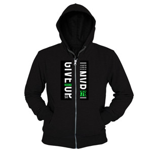 Hoodie Zipper Never Give Up 1978 Green