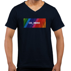 Kaos  Rainbow  - V-neck Pria by Co_mbro