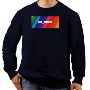Jaket Sweater Rainbow  - V-neck Pria by Co_mbro