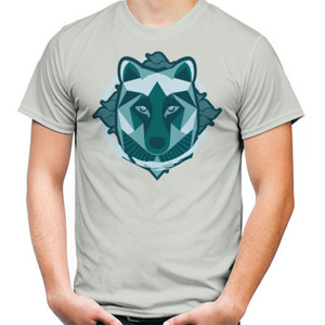 Kaos Wolf Geometric Cool Blues