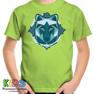 Kaos Wolf Geometric Cool Blues