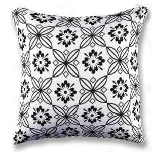 Bantal Sofa Pola Batik Putih - Customic47